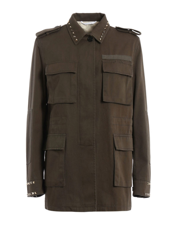 VALENTINO: casual jackets - 03. Rockstud Untitled field jacket