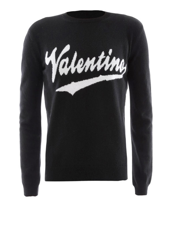 VALENTINO: Suéteres con cuello pico - Suéter Cuello Redondo - Negro