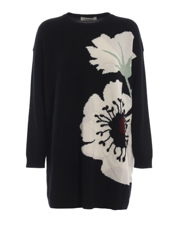 VALENTINO: Strickpullover mit Rundhalsausschnitt - Rundhalspullover - Over