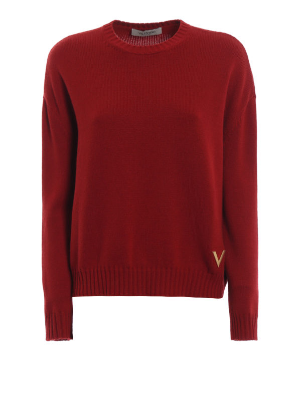 RED VALENTINO - RED VALENTINO ニット Valentino Garavani Valentino red cashmere sweater|RB3KC01KQWRH46