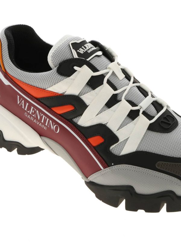 VALENTINO GARAVANI buy online Sneakers Climbers nere grigie e bordeaux