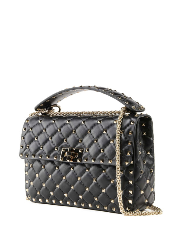 VALENTINO GARAVANI: cross body bags online - Rockstud Spike black crossbody bag