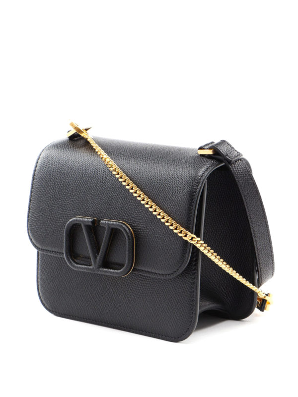 Valentino Garavani Vsling black leather small cross body bag