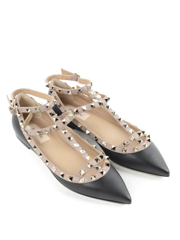 VALENTINO GARAVANI: flat shoes online - Rockstud flat shoes
