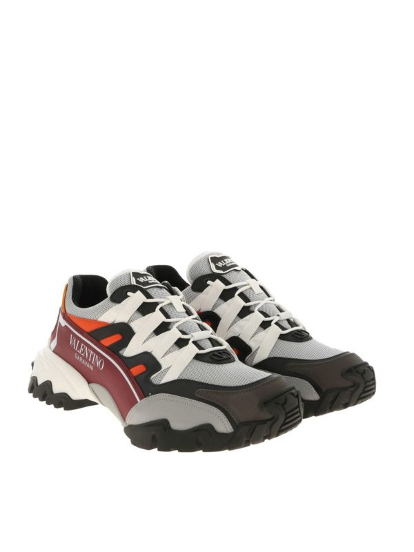 VALENTINO GARAVANI: sneakers online - Sneakers Climbers nere grigie e bordeaux