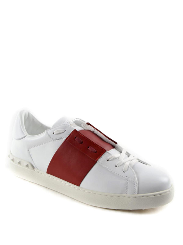 VALENTINO GARAVANI: trainers online - Open leather sneakers