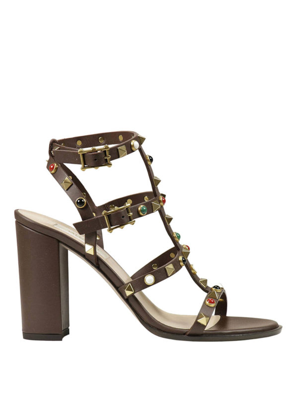 VALENTINO GARAVANI: sandali - Sandali Rockstud Rolling