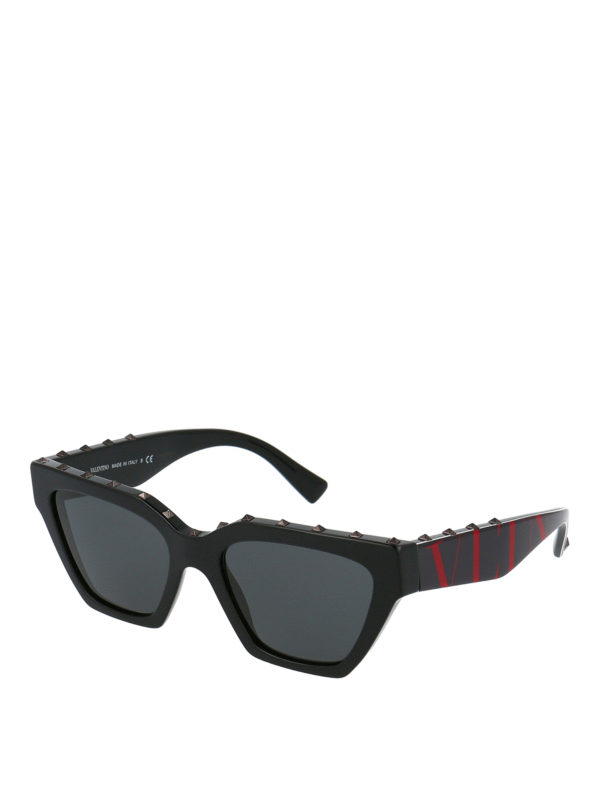 VALENTINO GARAVANI: sunglasses - Studded VLTN cat eye sunglasses