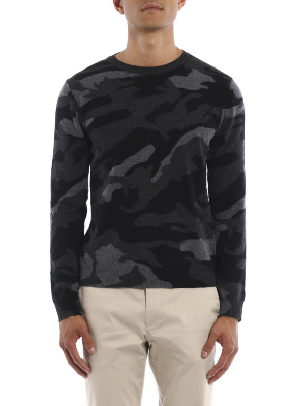 VALENTINO: crew necks online - Cashmere camouflage sweater
