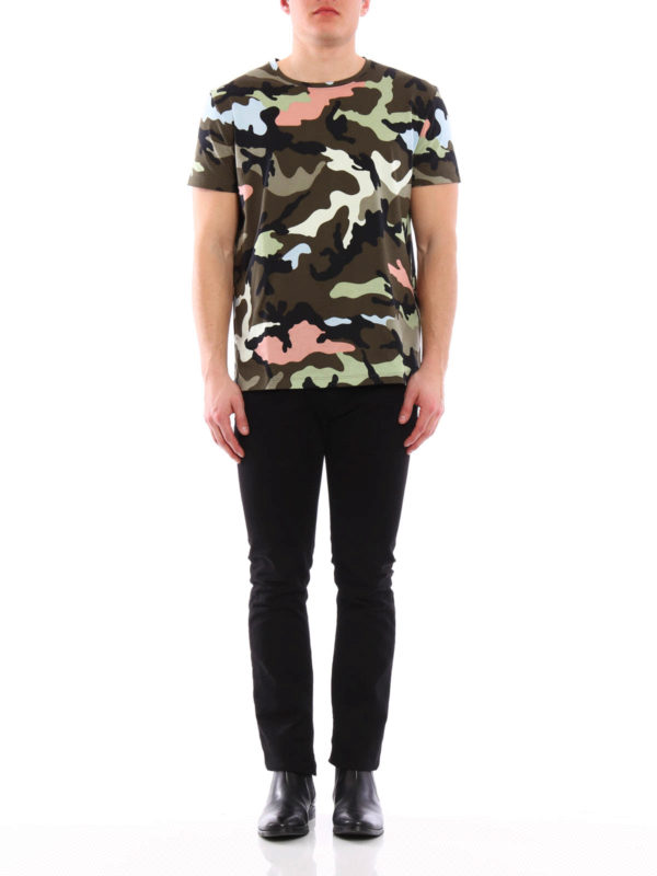 VALENTINO: t-shirts online - Camouflage T-shirt