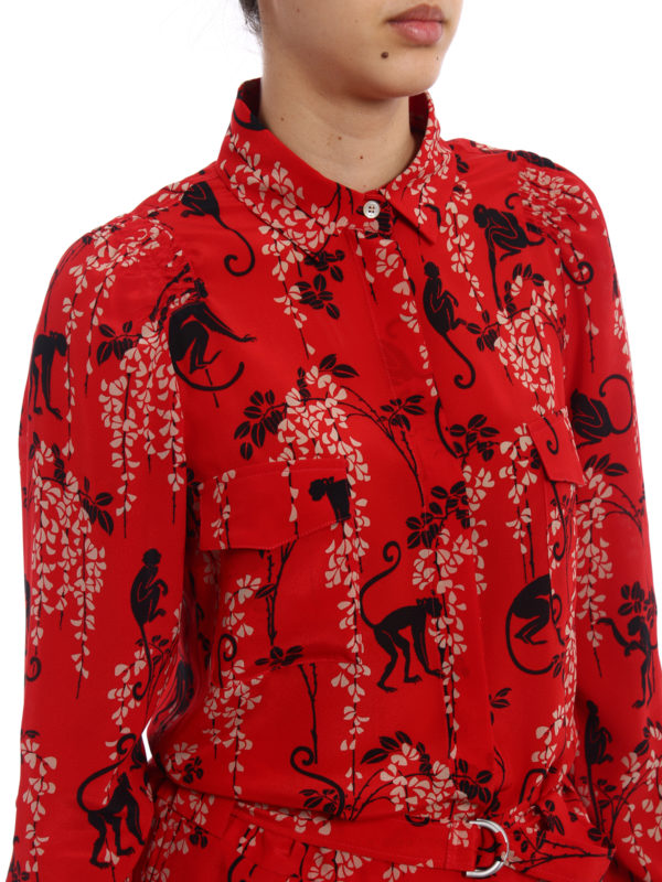 VALENTINO RED buy online Jungle print silk jumpsuit