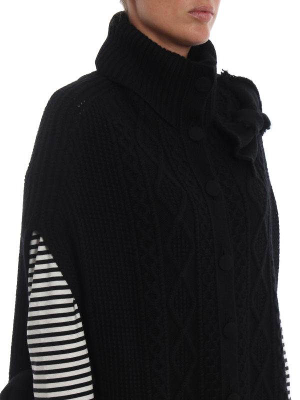 VALENTINO RED buy online Knitted wool black cape