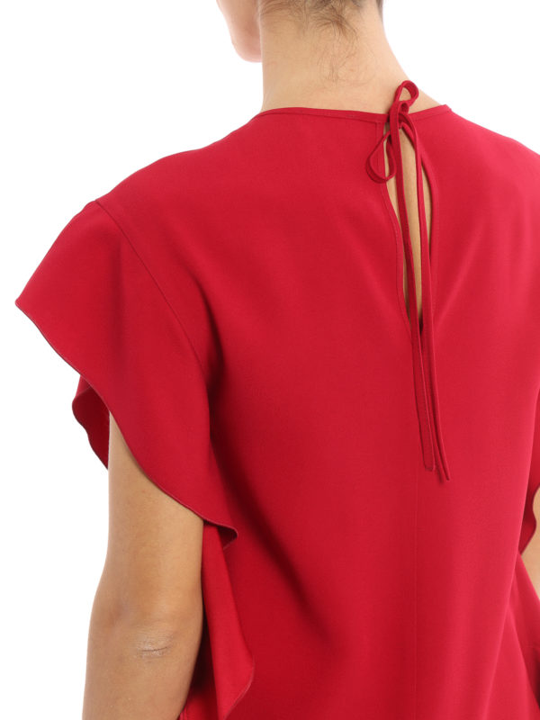 VALENTINO RED buy online Satin ruffle blouse