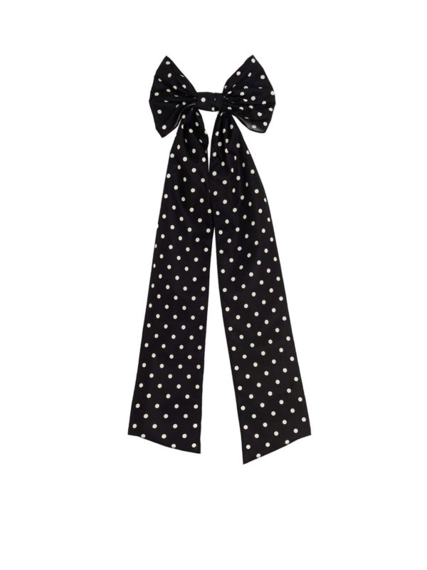 VALENTINO RED: hair accessories - Polka dot maxi bow hair clip