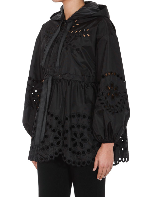 【楽ギフ_包装】 - jacket anglaise Broderie Red Valentino Black TR0CI00Y51K0NO | ジャケット・アウター