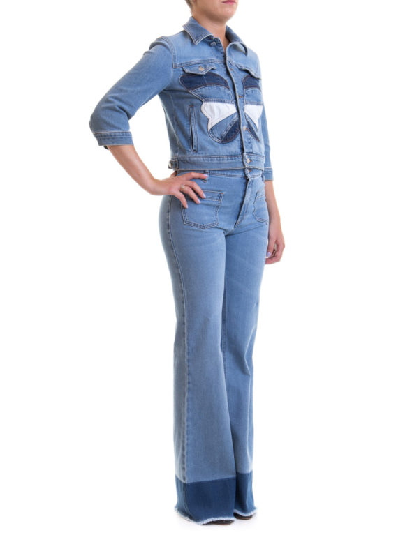 VALENTINO RED: denim jacket online - Butterfly patch denim jacket
