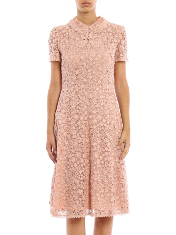 VALENTINO RED: knee length dresses online - Macramé dress