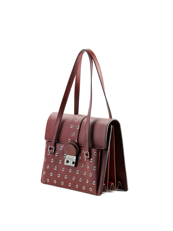 VALENTINO RED: shopper online - Borsa  in pelle con occhielli