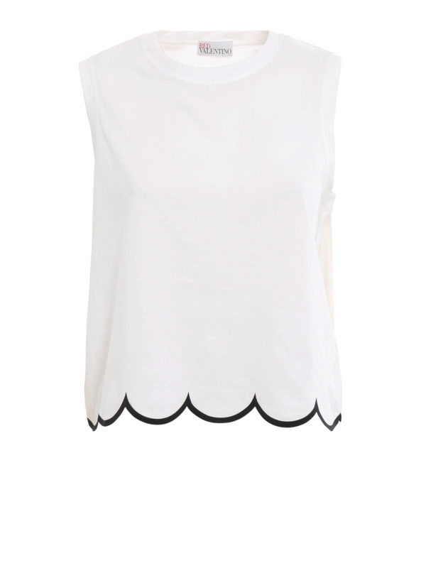 VALENTINO RED: トップス＆タンクトップ - トップ/タンクトップ レディース - 白