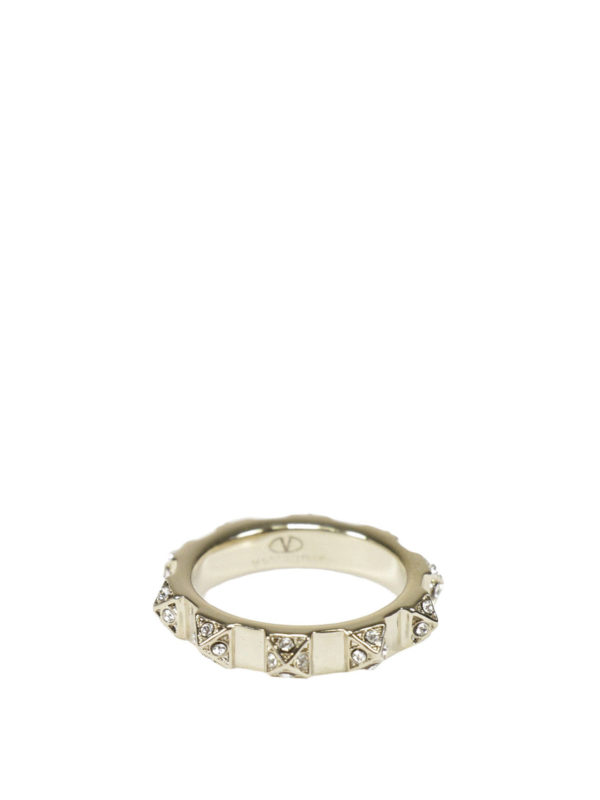 VALENTINO: Rings - Stud and rhinestone ring