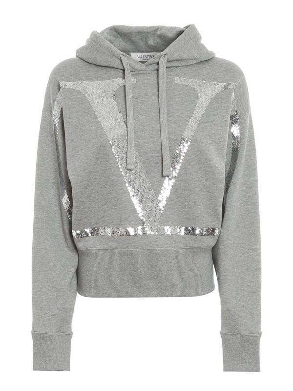 VALENTINO: Sweatshirts und Pullover - Sweatshirt - Grau