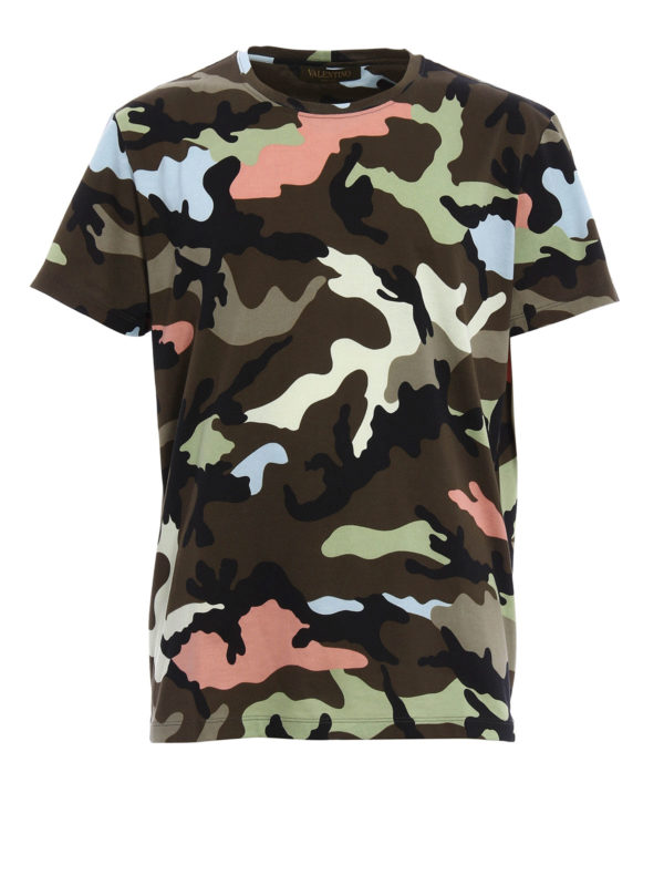VALENTINO: t-shirts - Camouflage T-shirt