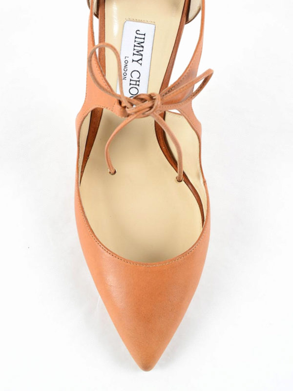 Jimmy Choo パンプス Vanessa 85 - オレンジ|VANESSA85VCMCANYONHONEY