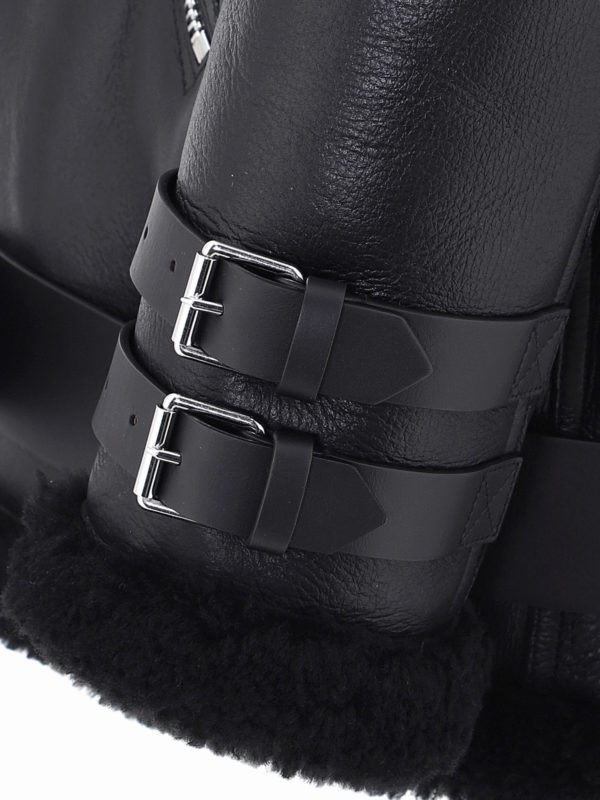 Velocite leather jacket shop online: Acne Studios