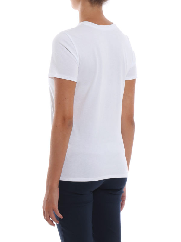 T-shirt con stampa logo 3D in velluto shop online: TORY BURCH