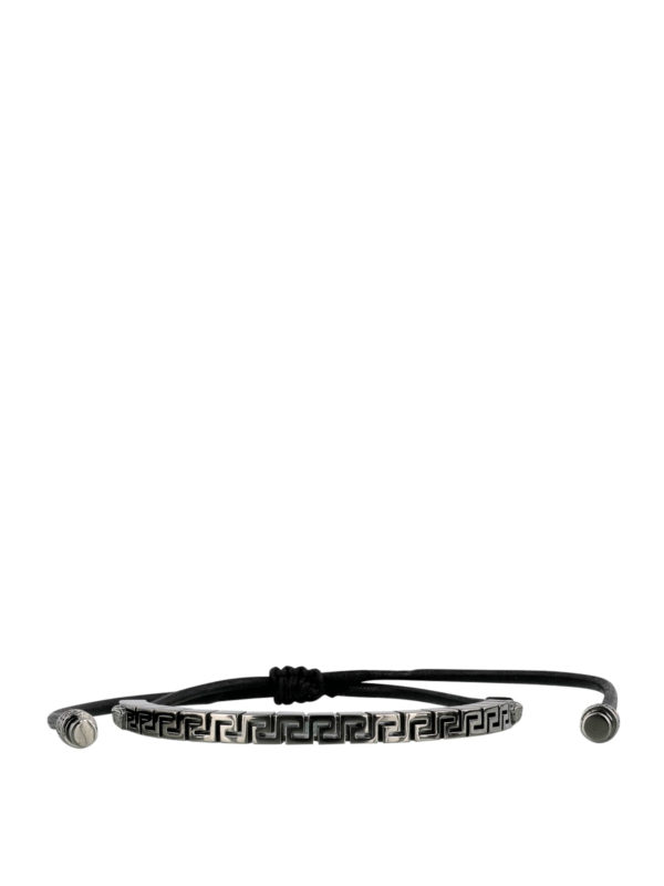 VERSACE: Bracciali e Braccialetti - Bracciale in metallo e cotone