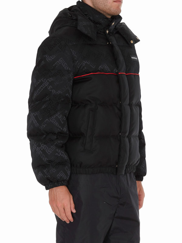 VERSACE buy online Greca Argyle puffer jacket