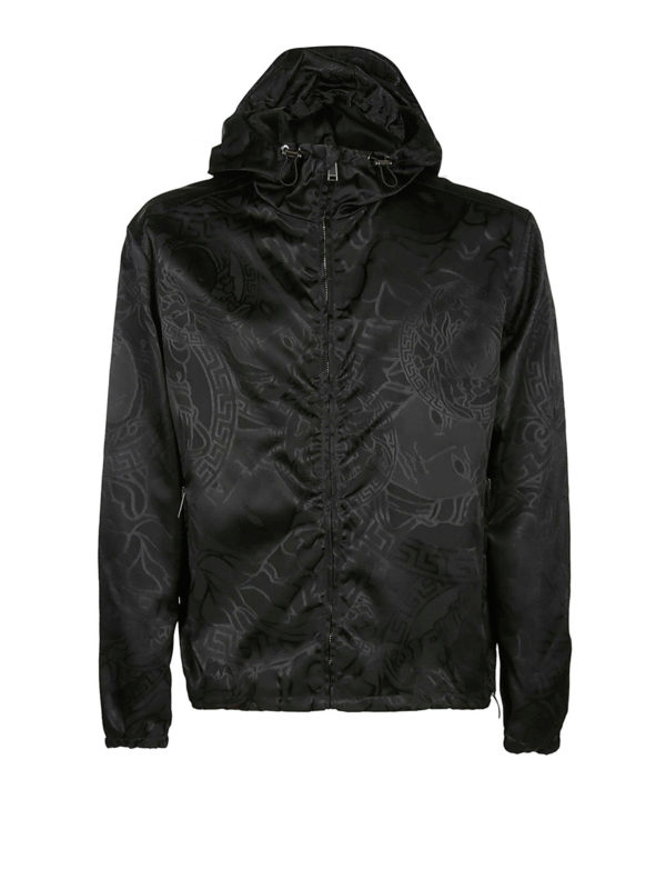 VERSACE: casual jackets - Medusa pattern nylon jacket