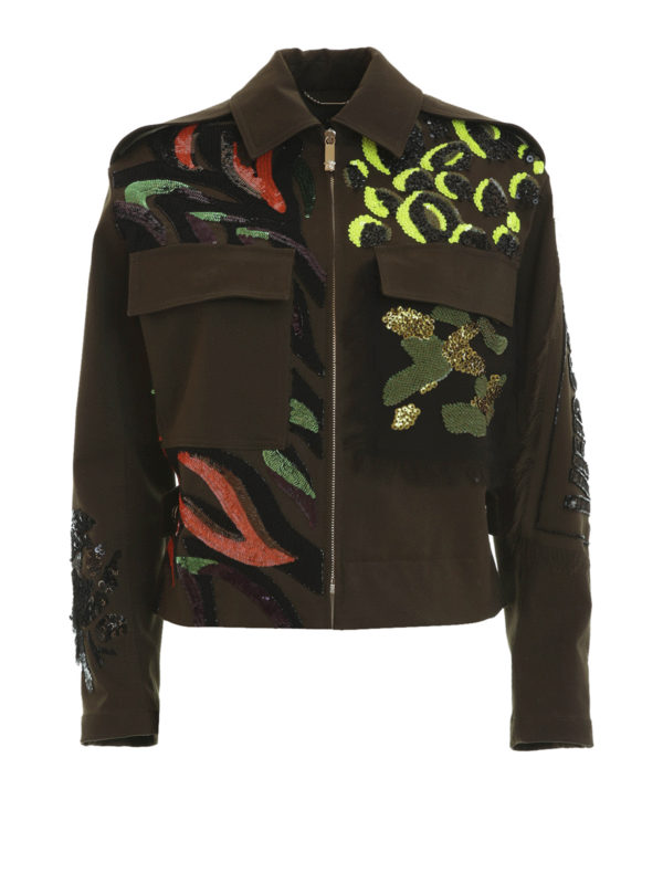 VERSACE: Chaquetas casual - Chaqueta Americana Wild Patch