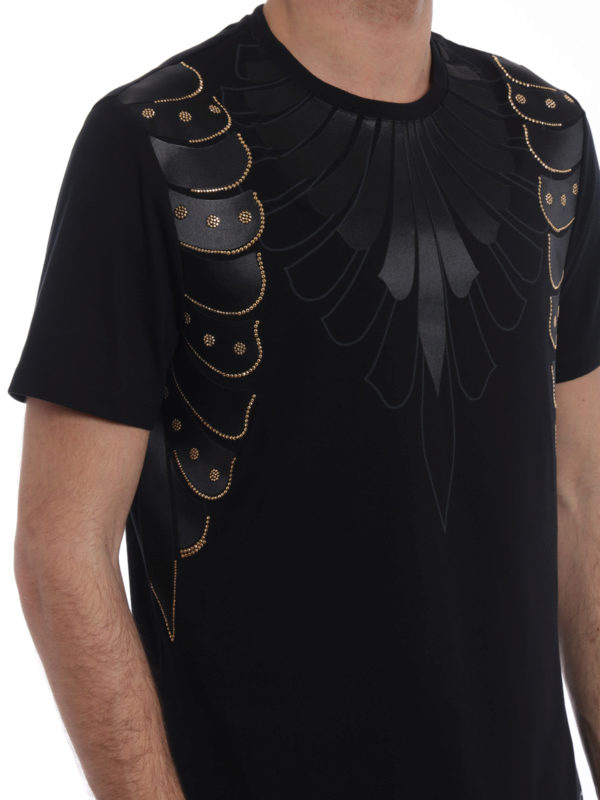 VERSACE COLLECTION buy online Golden stud embellished black Tee