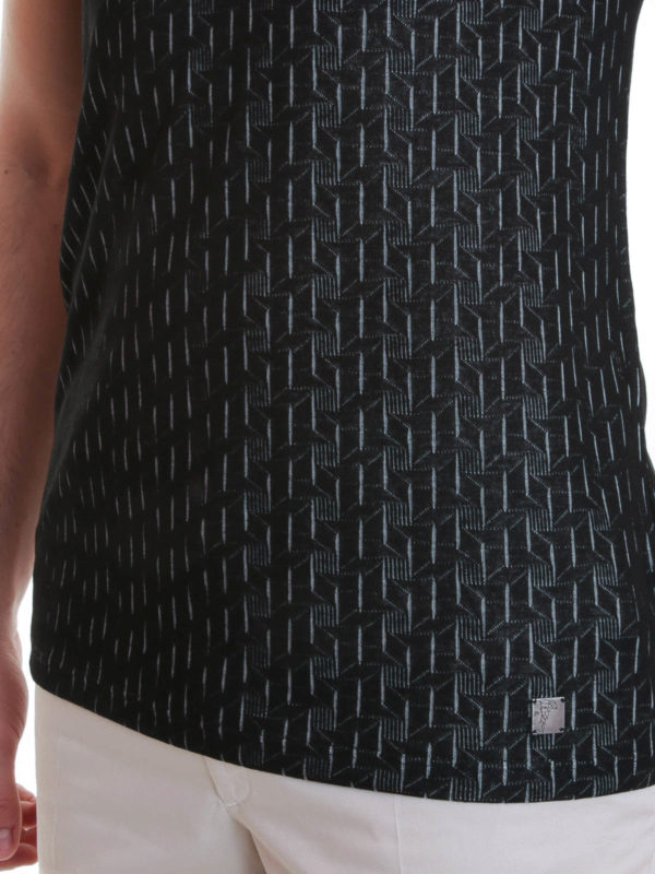 VERSACE COLLECTION buy online Printed jersey polo shirt