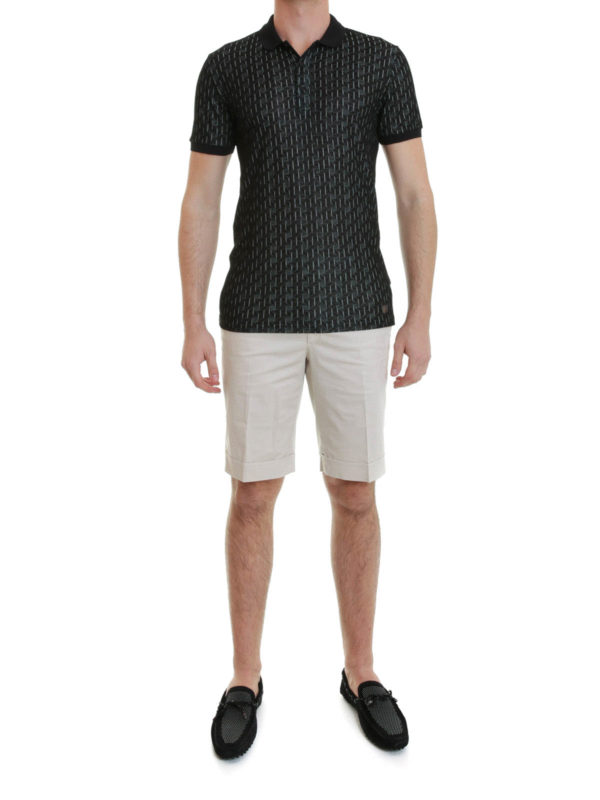 VERSACE COLLECTION: polo shirts online - Printed jersey polo shirt