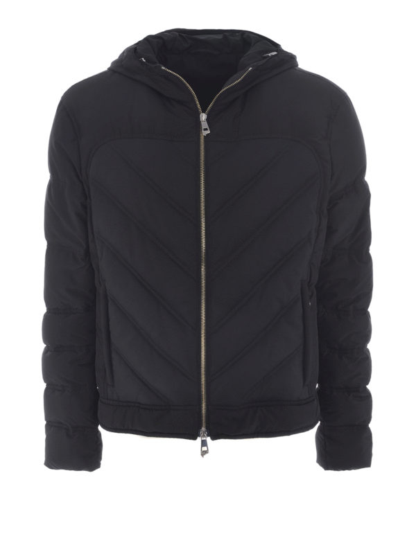 VERSACE COLLECTION: padded jackets - Hooded quilted down jacket