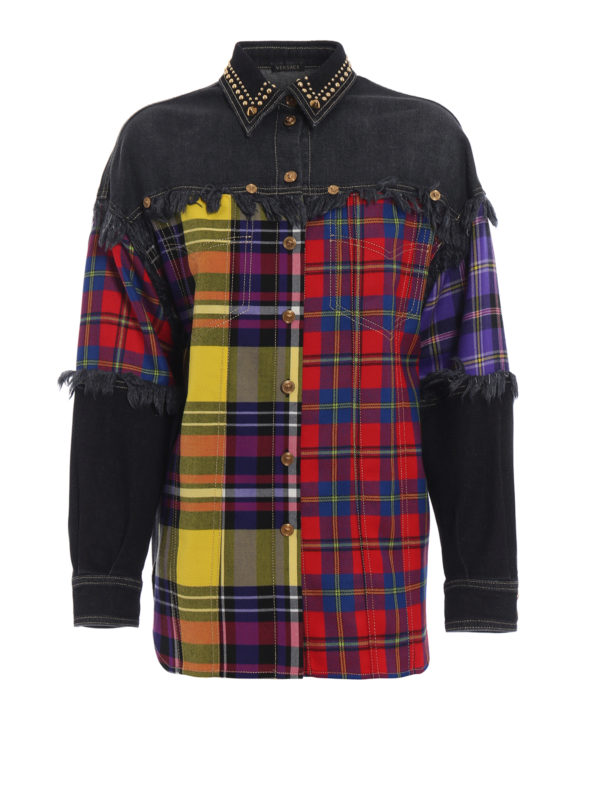 VERSACE: Jeansjacken - Jeansjacke - Bunt