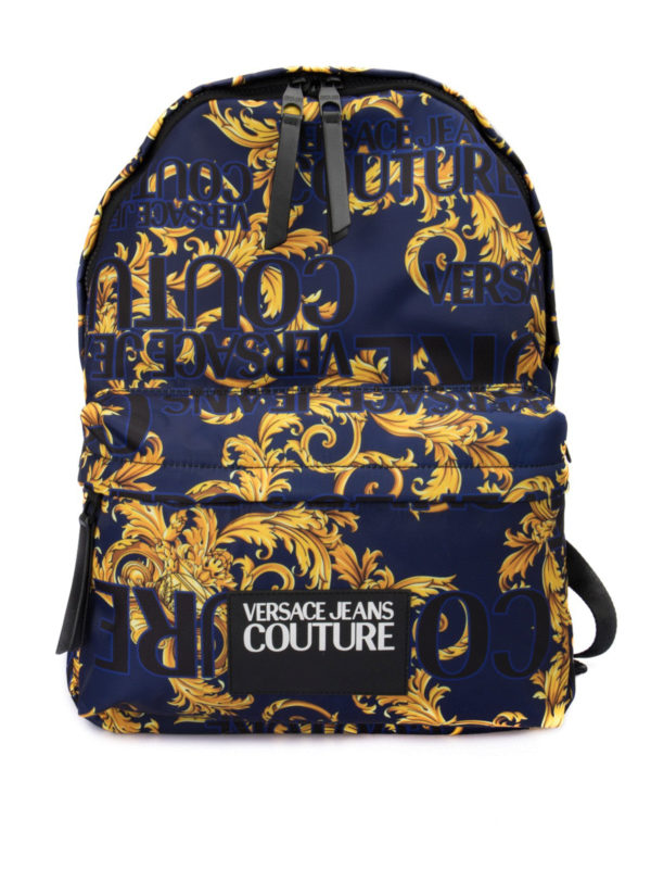 VERSACE JEANS: backpacks - Baroque print backpack