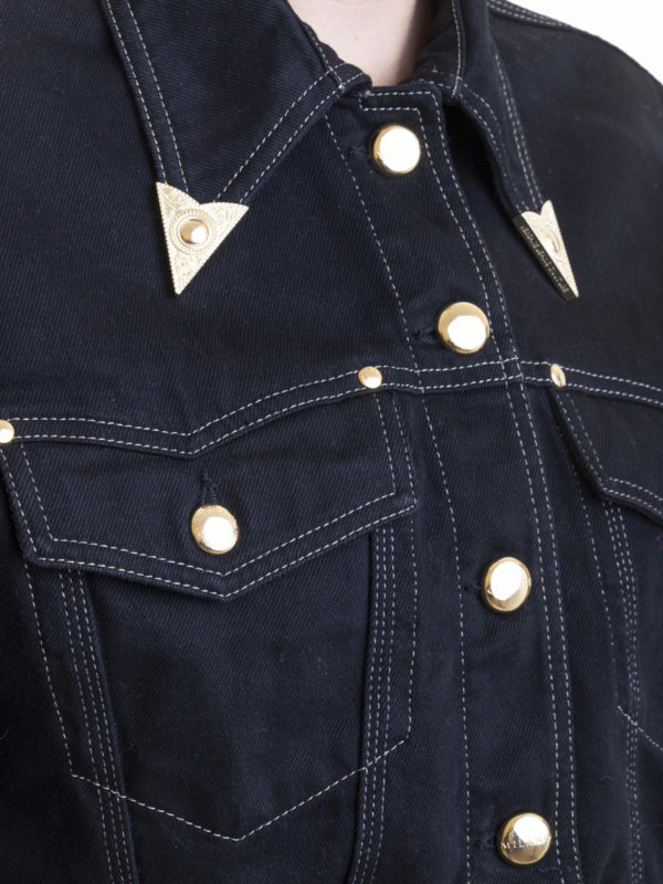 VERSACE JEANS buy online Frayed denim cropped jacket