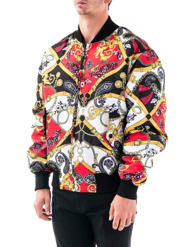 Versace Jeans Couture buy online Chain print bomber jacket