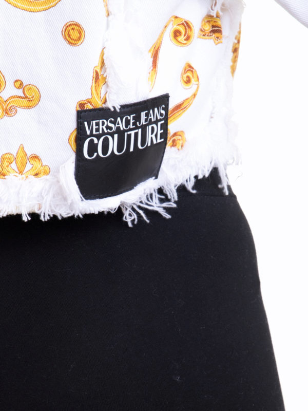Versace Jeans Couture buy online Patterned denim cropped jacket
