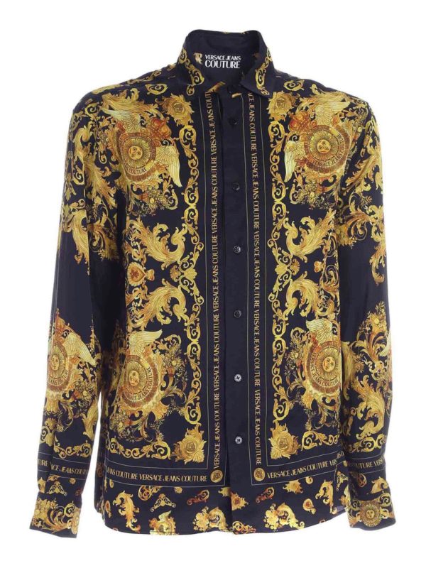 Versace Jeans Couture: shirts - Rococo pattern shirt
