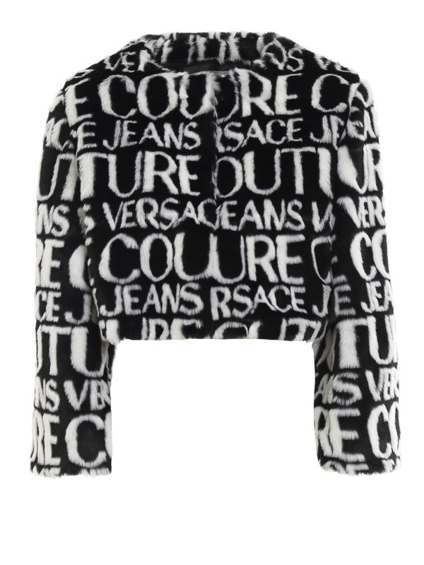VERSACE JEANS: Pelz und Shearling - Pelz - Schwarz