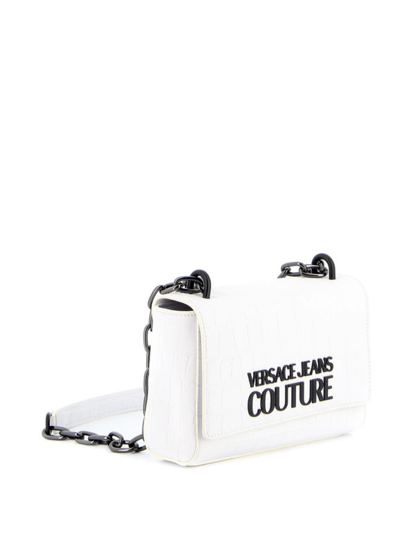 VERSACE JEANS: cross body bags online - Crocodile print leather bag