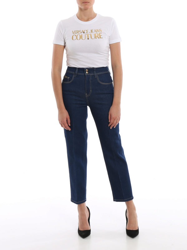 VERSACE JEANS: straight leg jeans online - Denim jeans