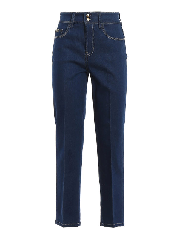 VERSACE JEANS: straight leg jeans - Denim jeans