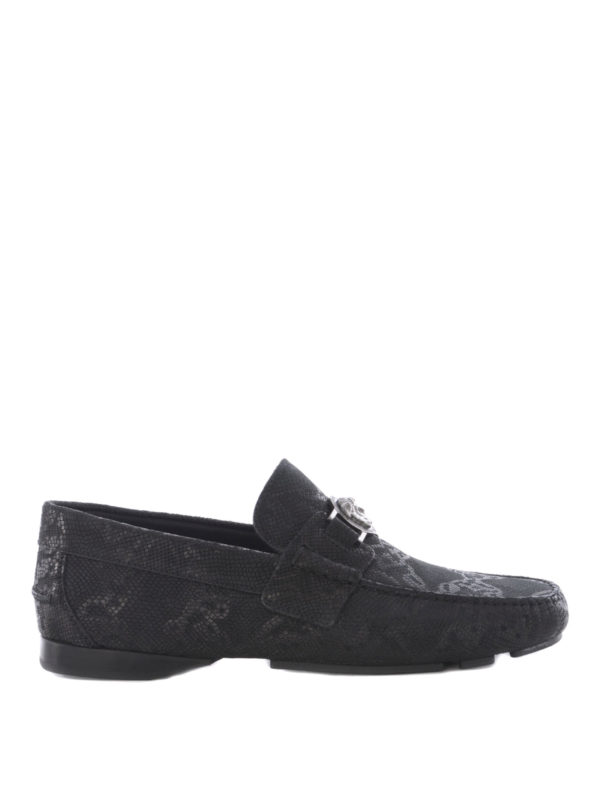 VERSACE: Mocassins & Chaussures bateau - Mocassin  - Noir