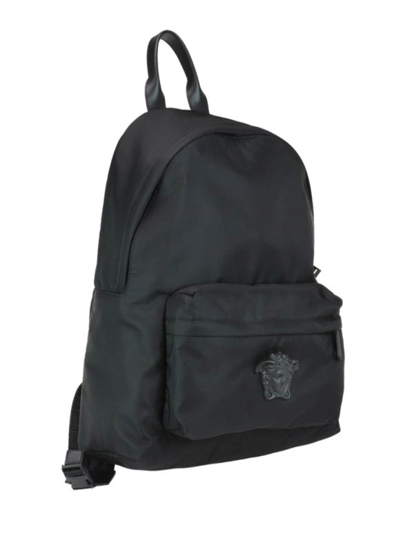 VERSACE: backpacks online - Palazzo black nylon backpack