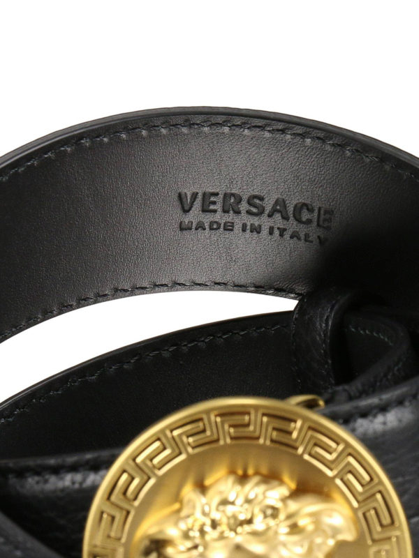 VERSACE: Cinturones online - Cinturón Negro Para Hombre